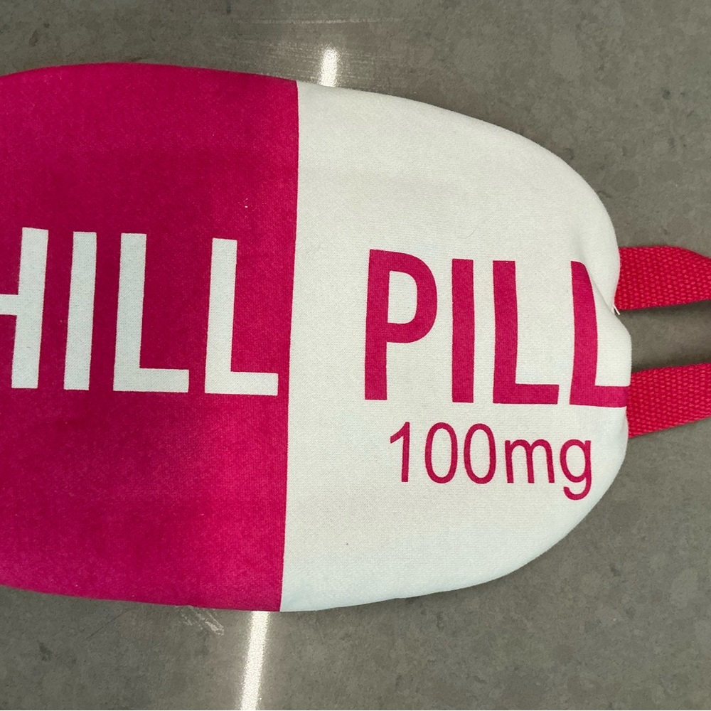 Pink and White Chill Pill Hot, Cold Pad